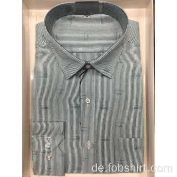 Garngefärbtes Langarm-Business-Shirt